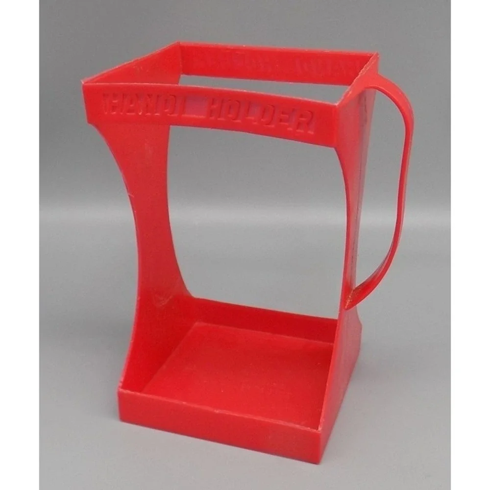Vintage Milk Carton Handi Holder Red Evlo Plastics Sandusky Ohio
